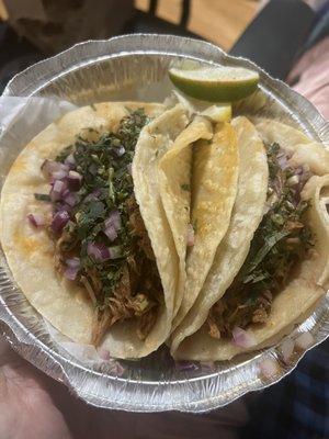 "Al pastor tacos" with no actual pineapple