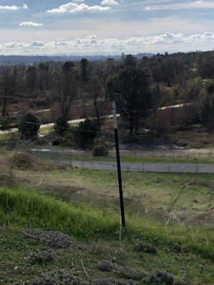 The view from the top of the entry road.