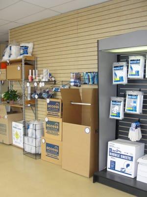 We sell boxes and packing supplies in our lobby.