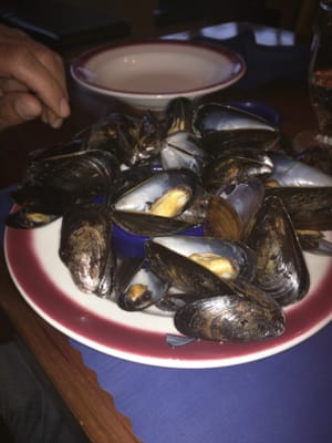 Mussel appetizer as an entree