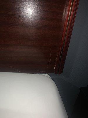 Broken headboard