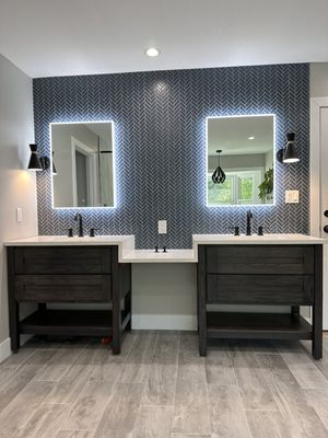 Bathroom vanity/ tile installation