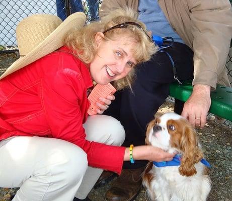 Tracy of B&T with Bubbles her Cavalier King Charles