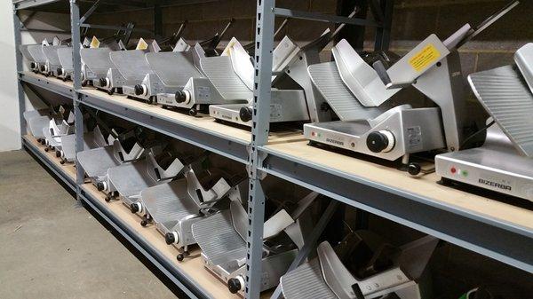 A large supply of  refurbished Bizerba hand slicers available