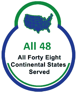 All 48 Continental States Serviced