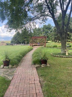 Beautiful outdoor space, this is where we got married.