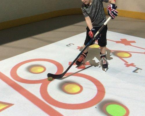 High tech hockey training