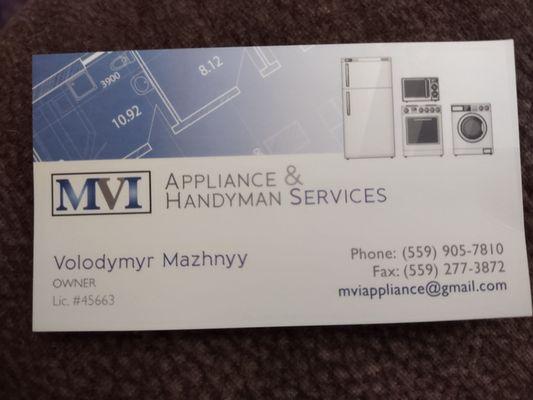 Volodymyr business card