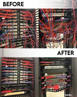 Business In Shelton, that hired us to clean up their data rack and install new data switches.