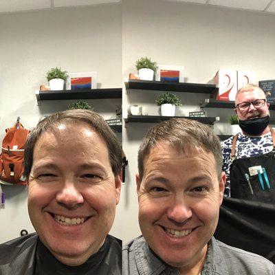 Jerry Before and Afternoon cut with Christian James