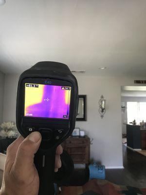 Infrared camera to find moisture in your ceilings