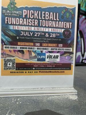 Upcoming benefit tournament