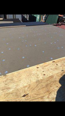 New flat roof insulation