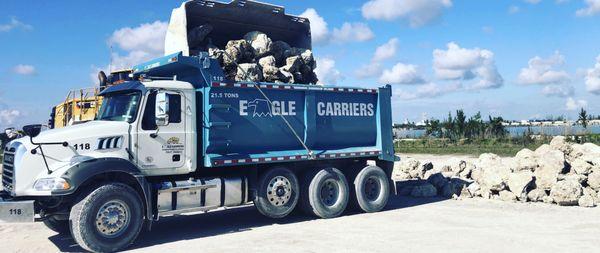 Aggregate and Boulders Hauling for your construction needs