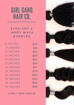 Hair Bundles in Stock! Call to confirm that your texture is available. 770-376-7216