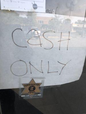 Cash only