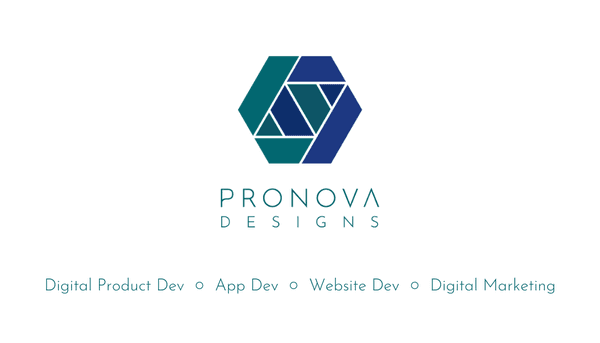 Pronova Designs business card back 2024