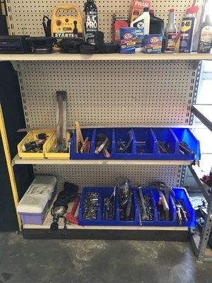 Thrift store with lots of tools.