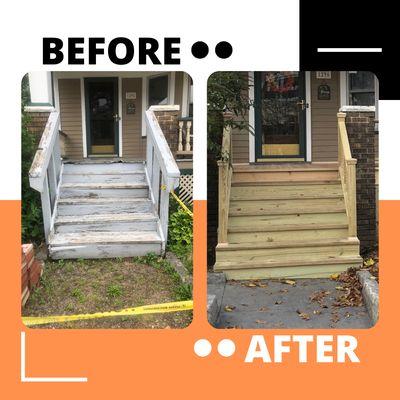 Front steps and porch rebuild in Lakewood