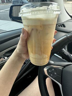 Iced brown sugar latte