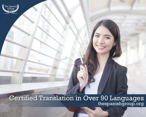 Certified Translations in Over 90 Languages