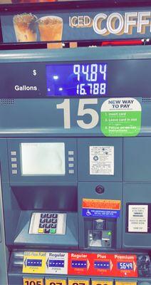 Pump number and fuel grade