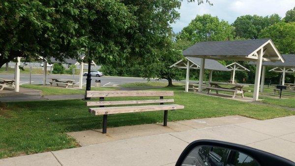 Nobody sits outside, they're all in their cars. How odd.