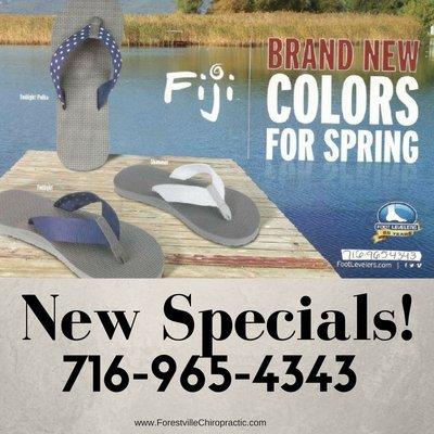 New Colors for Spring on the new Shoethotics Sandles. Call for the specials at 1-716-965-4343