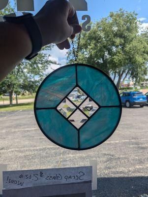 Completed stained glass piece from class