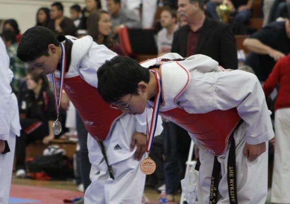 Taekwondo teaches respect.