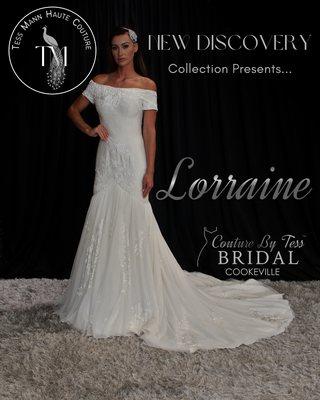 "Lorraine" is an exquisite wedding dress made of Dupioni Silk and custom embroidery.  This is a silky soft unique wedding dress