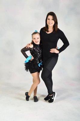 My daughter and one of the teachers at Reflections Dance Studio