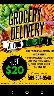 Grocery Delivery 20 bucks