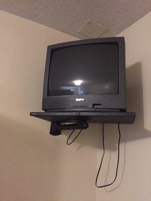 The tv. We didn't turn it on, so not sure if they have cable.