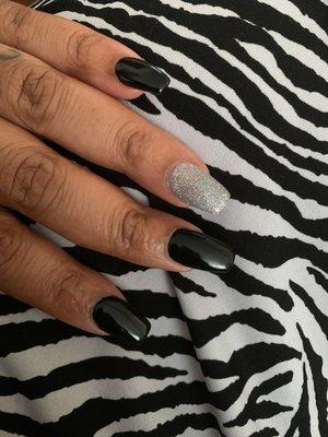 Coffin shape short nails