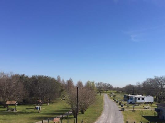 The park has a nice walking and biking path.