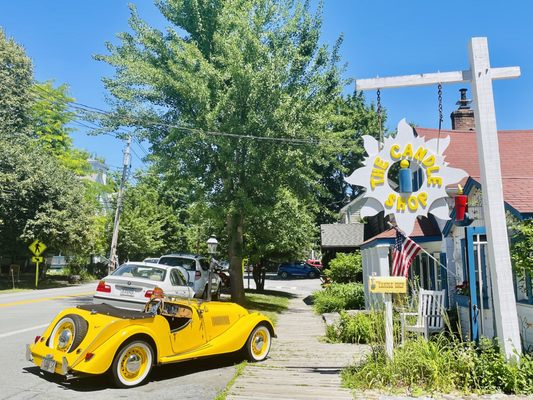 Cute yellow car