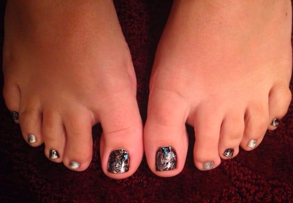 Shellac Pedi By LaDonna!! she works MAGIC with Shellac!!!