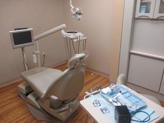 Relax, Watch TV or Listen to Your Favorite Shows in one of Dental Recliners.  Just Like at Home!