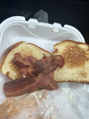 Toast and bacon