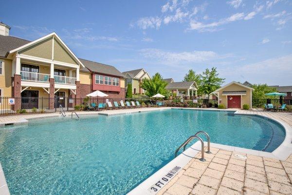 Refreshing swimming pool and sundeck