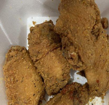 Large, fried lemon pepper wings!