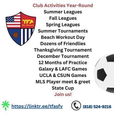 Soccer club plays at LAUSD schools.  Affordable and an excellent choice for youth soccer: https://linktr.ee/tfasfv