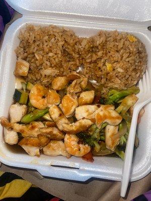 Chicken & shrimp hibachi