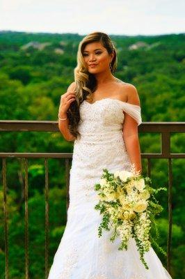 Lovely bride after her wedding