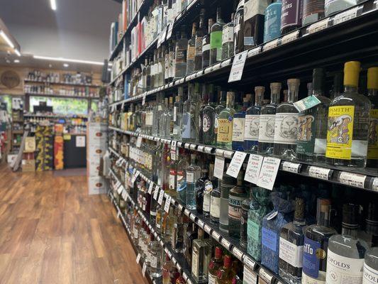 Extensive selection of premium vodka & gin