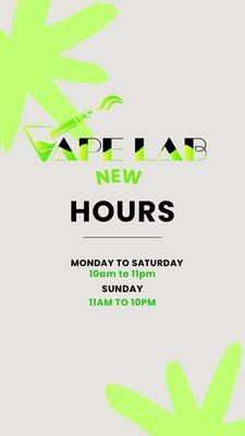 New hours