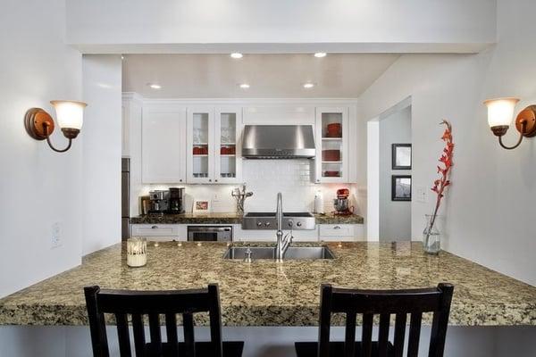 New Granite Counters & Pass through using "Portofino" granite on a Biltmore area remodel.