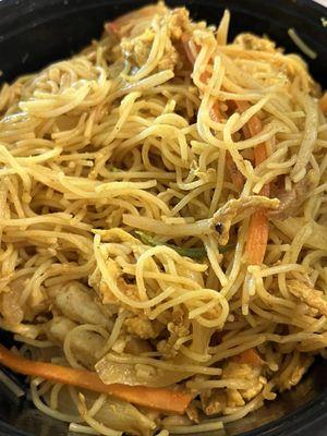 Almost done with this Singapore Rice Noodles found a roach in my bowl.  Yuck!