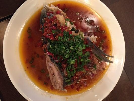 Steamed Fish Head with Chopped Chilies